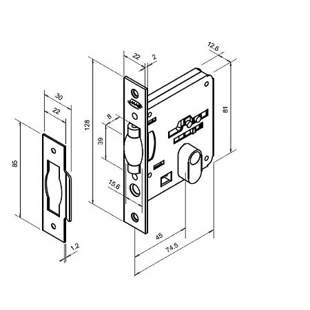 Fechadura Imab 2787 com ROL e Cilindro ZMK – Linha XE com Design Moderno
