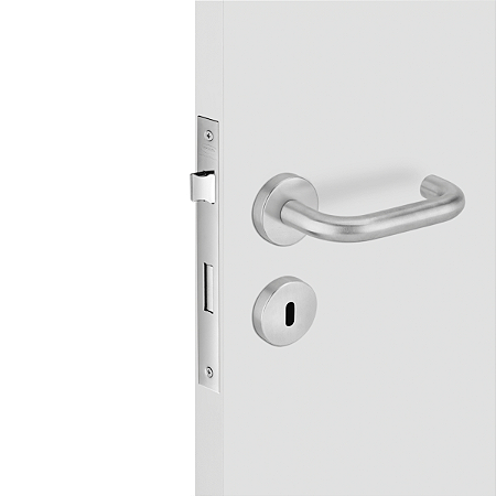 Fechadura Imab Acess para Porta Interna – Acabamento Inox Escovado