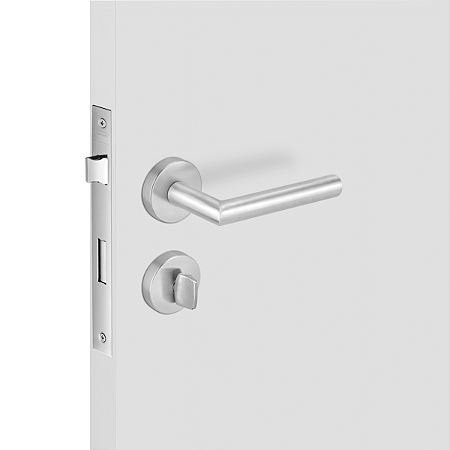 Fechadura WC Imab Galex XE – Inox Escovado com Trava Interna para Banheiro