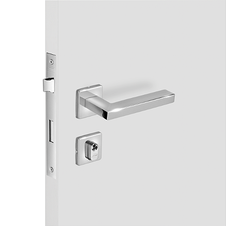 Fechadura Ken NX Inox Polido – Design Elegante para Portas de Entrada