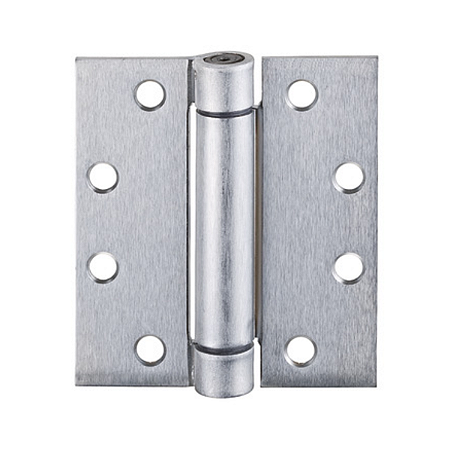 Hafele 4x3 com Mola – Dobradiça Inox Escovado para Portas com Retorno Suave