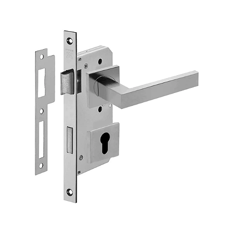 Hafele SCHILLER Inox Brilhante – Fechadura Embutida Técnica com Estilo Europeu