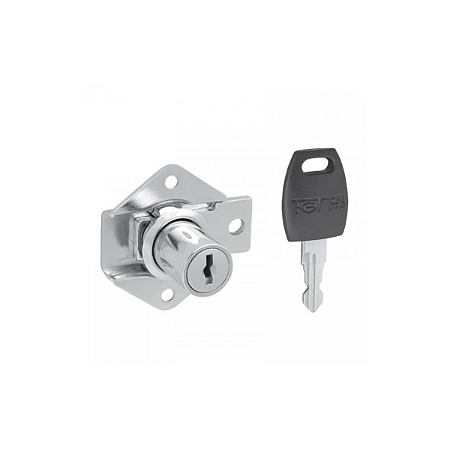 Fechadura FGVTN 22mm com Chave para Armário de Madeira ou Aço