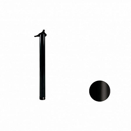 Pé Cilíndrico de Aço HARDT Preto D60 H730 com Regulagem