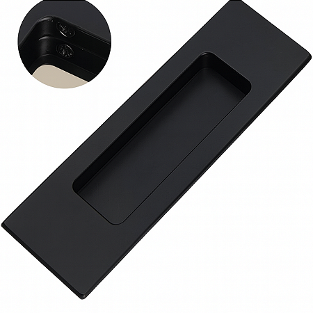 União Mundial Puxador Concha Embutir 150mm Preto