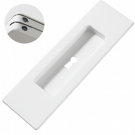 União Mundial Puxador Concha Embutir 250mm com Furo – Branco