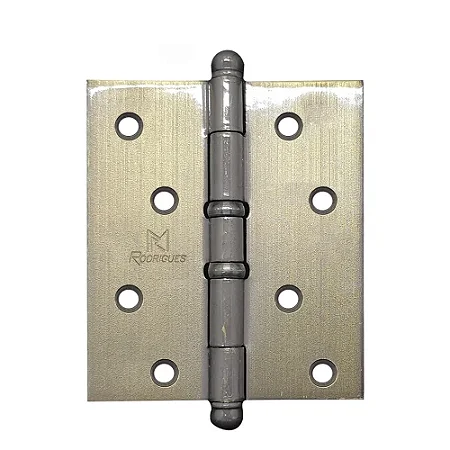 Dobradiça Reforçada 4x3" M. Rodrigues 5535 Antique com Anel - Ferro