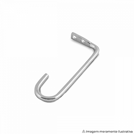 Suporte Central Bastão Oval com Abertura 361 Cromado – Base