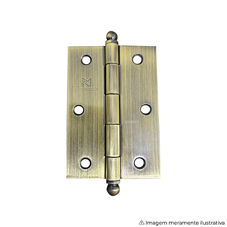 Dobradiça MR 3" 5300 Ferro Antique – Robusta e Decorativa