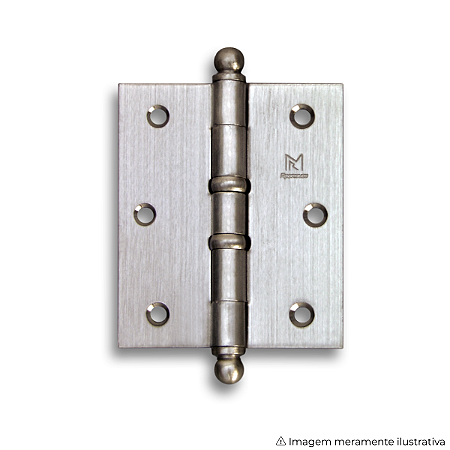 Dobradiça MR 3½x3” Latão Fosco – Reforçada com Estilo Moderno