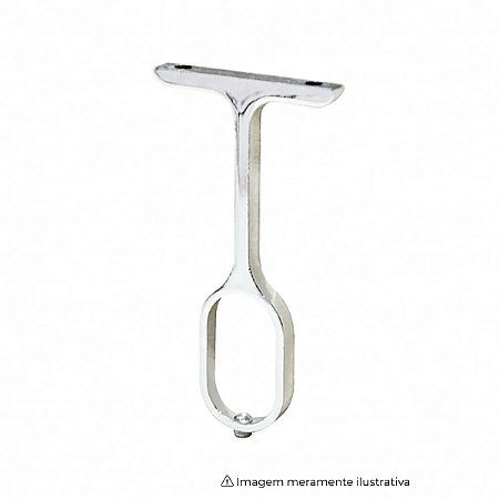 Suporte Blass 362 Cromado Fosco para Bastão Oval – Teto com Base Fechada