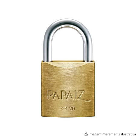 Cadeado de Latão Papaiz CR20 – 20 mm, Resistente e Compacto