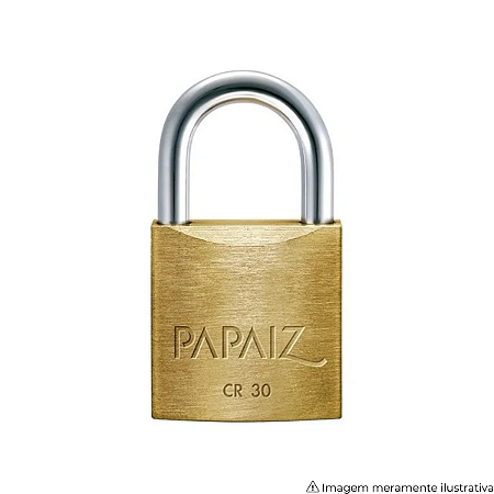 Cadeado de Latão Papaiz CR30 – Segurança para Portões e Armários