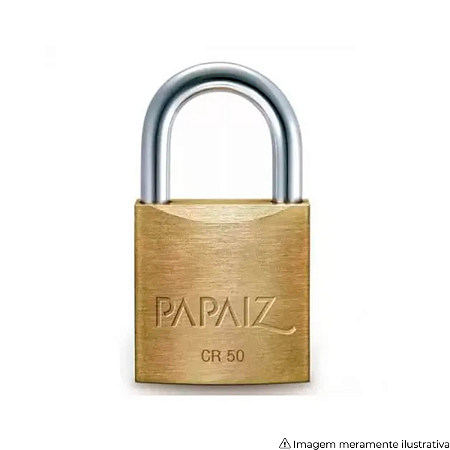 Cadeado de Latão Papaiz CR50 – Segurança Avançada para Portões