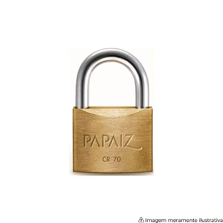 Cadeado Papaiz CR70 70 mm – Máxima Segurança com Corpo em Latão