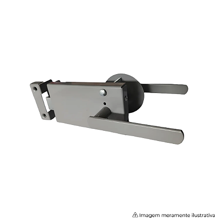Fechadura de Sobrepor para Porta Corta-Fogo Sem Chave – Cinza