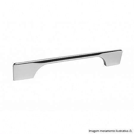Puxador Assis 64 mm Cromado Gruppa – Acabamento Brilhante e Design Contemporâneo em Metal Cromado