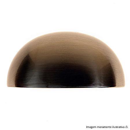 Puxador Concha 64 mm Níquel Escovado Gruppa – Design Retrô e Acabamento em Metal Escovado