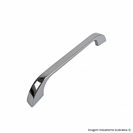 Puxador Cucca 64 mm Cromado Gruppa – Design Moderno e Acabamento Espelhado em Metal Cromado