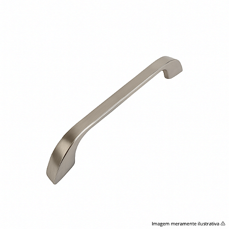 Puxador Cucca 64 mm Níquel Escovado Gruppa – Design Moderno e Acabamento Escovado em Metal de Alta Resistência