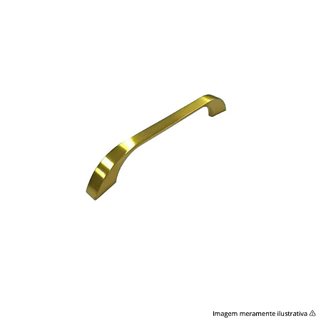 Puxador Cucca 96 mm Dourado Gruppa – Design Elegante e Acabamento Luxuoso em Metal Dourado