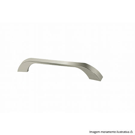 Puxador Cucca 96 mm Níquel Escovado Gruppa – Design Moderno e Acabamento Escovado em Metal de Alta Resistência