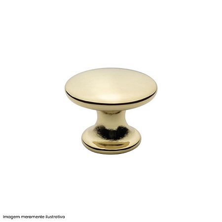 Puxador Nice Redondo Ponto Dourado Escovado Gruppa