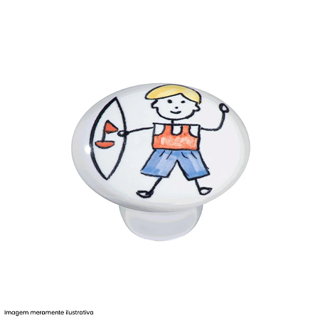 Puxador Infantil IL 7043 Menino Surfando