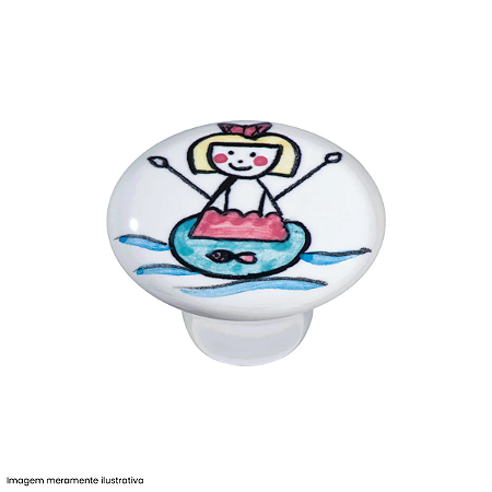 Puxador Infantil IL 7045 Temático Menina Nadando