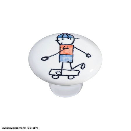 Puxador Infantil IL 7046 Temático Skate