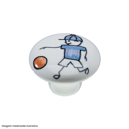 Puxador Infantil IL A054 Temático Esportivo Futebol