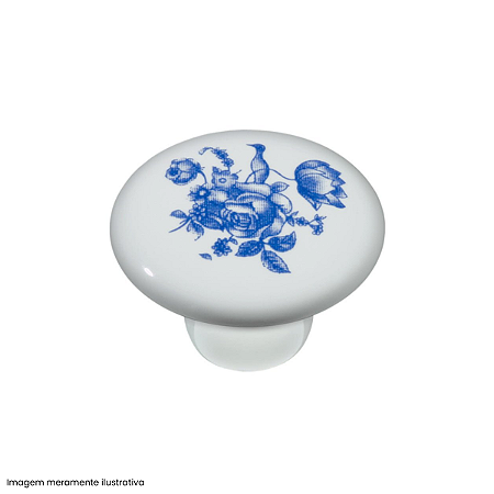 Puxador Decorativo IL A068 com Estampa Azul
