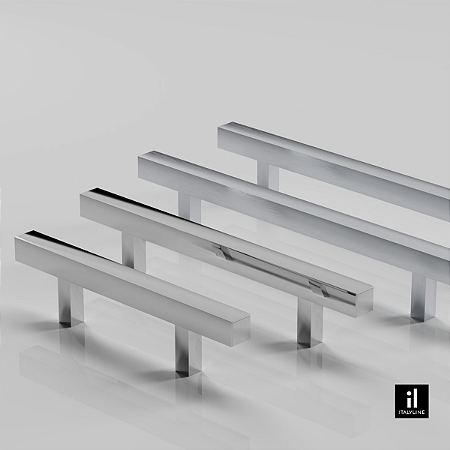 Puxador Italy Line IL 06 224mm Alumínio Polido