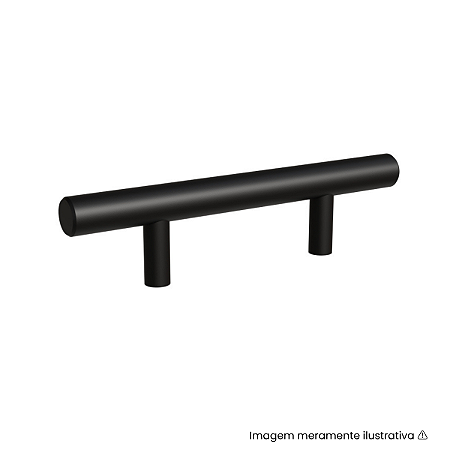 Puxador Italy Line Primus 814 64mm Inox Preto