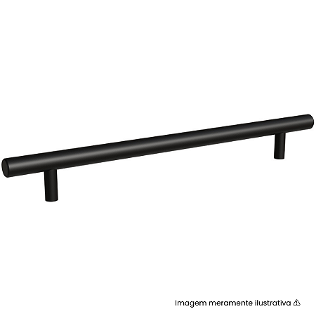 Puxador Italy Line Primus 814 192mm Inox Preto