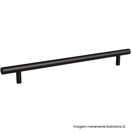 Puxador Italy Line Primus 814 224mm Inox Preto
