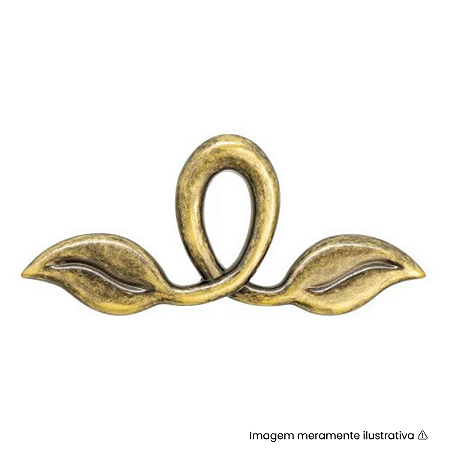 Puxador Torralba Tulle 335 Ouro Velho Escovado 49mm