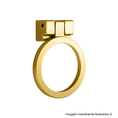 Puxador Torralba Jalapa 516 Redondo Dourado 16mm Conjunto