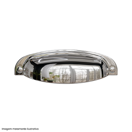 Puxador Vivaro Cromado 96 mm – Acabamento Espelhado