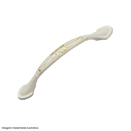 Puxador Provençal Bege 128 mm – Estilo Clássico