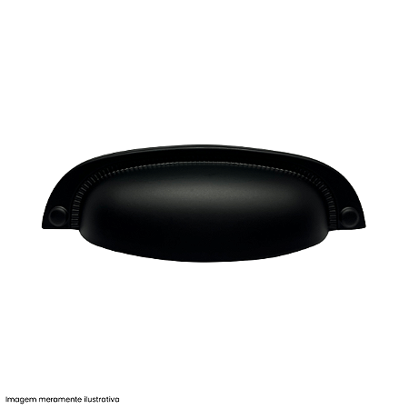 Puxador Vivaro 222 Preto 96 mm – Design Moderno