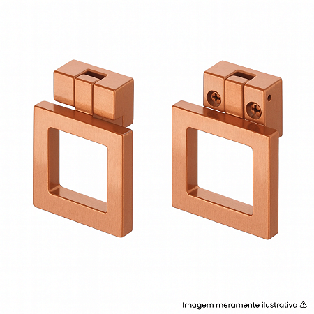 Puxador Torralba Jalapa Quadrado Cobre 16mm