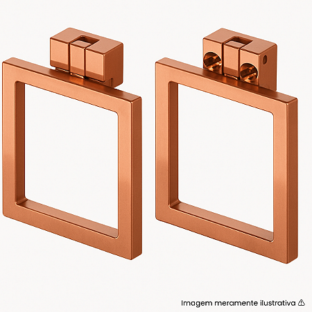Puxador Torralba Jalapa Quadrado Cobre 16mm 0592
