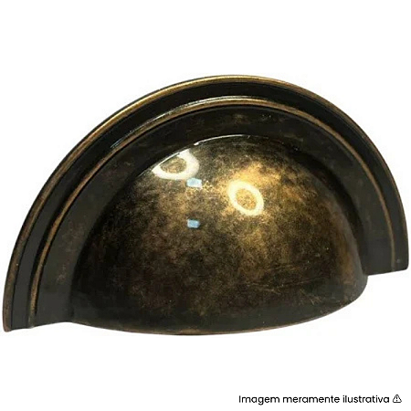 Puxador Torralba Grenade Cobre Velho Tamboreado Fosco