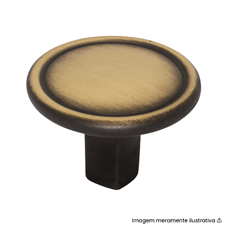 Puxador Torralba Grenade Ouro Velho Escovado Fosco Ponto