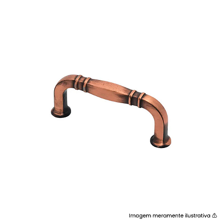 Puxador Torralba Grenade Cobre Velho Escovado Fosco 64mm