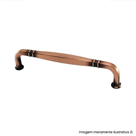 Puxador Torralba Grenade Cobre Velho Escovado 128mm