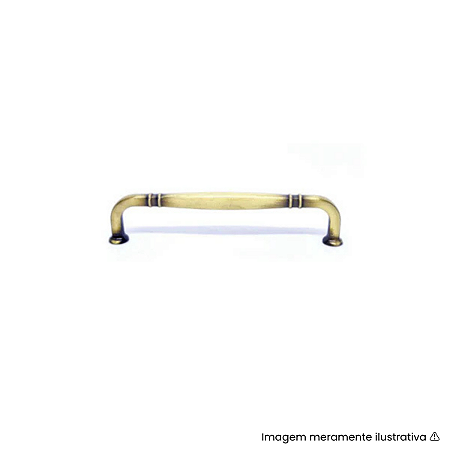 Puxador Torralba Grenade Ouro Velho Escovado 128mm