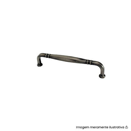 Puxador Torralba Grenade Prata Velha Tamboreado 128mm