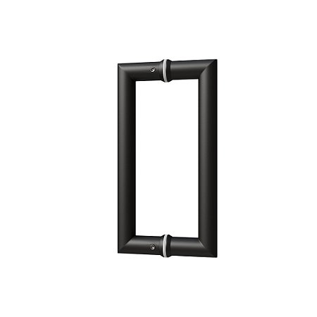 Puxador Duplo Italy Line IL4080 150mm Inox Preto Fosco